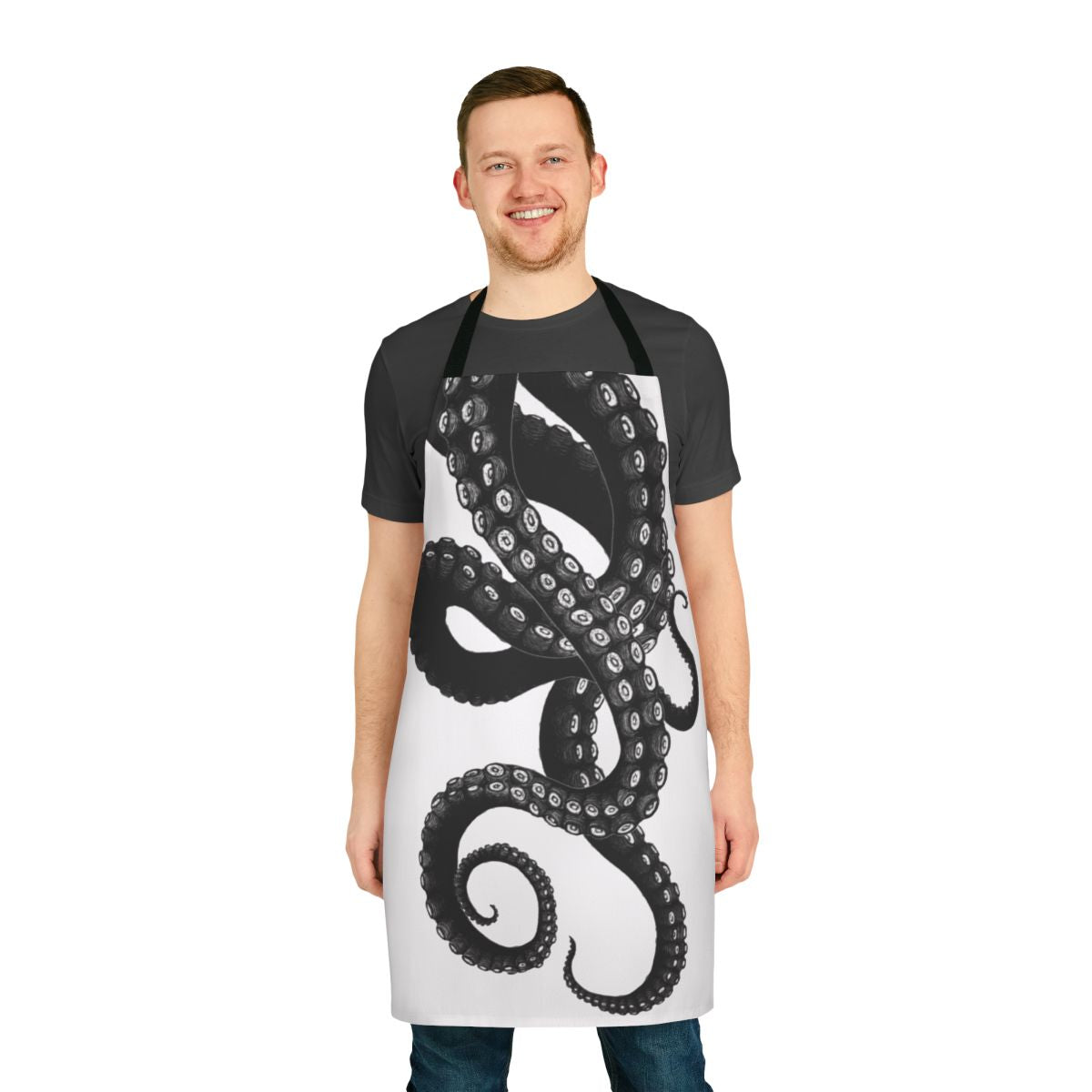 Spooky tentacle apron with a creepy sea creature design