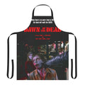 Zombie-themed apron with horror movie references