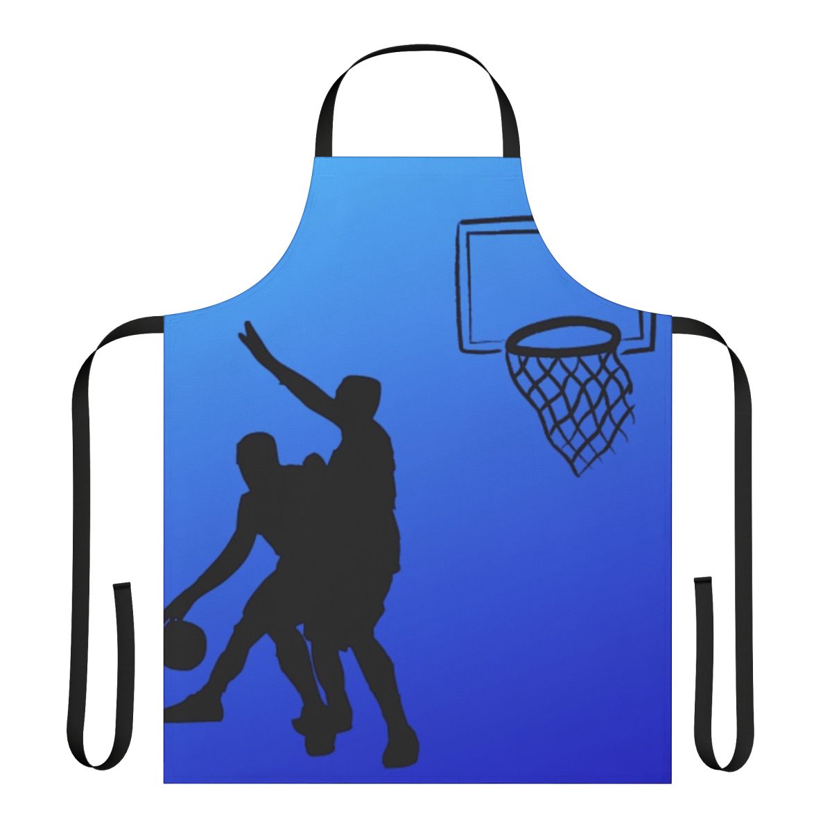 Sports-themed apron with basketball motif