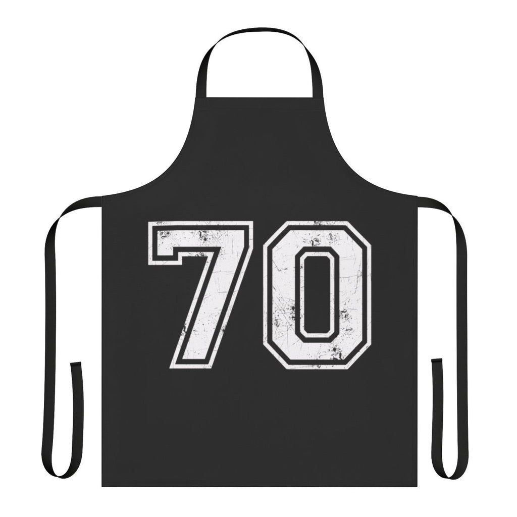 Sports jersey number 70 themed apron for athletic enthusiasts and fans