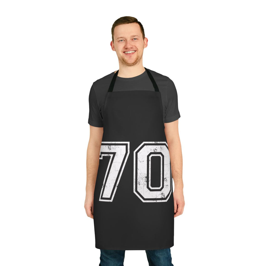 Sports jersey number 70 themed apron for athletic enthusiasts and fans