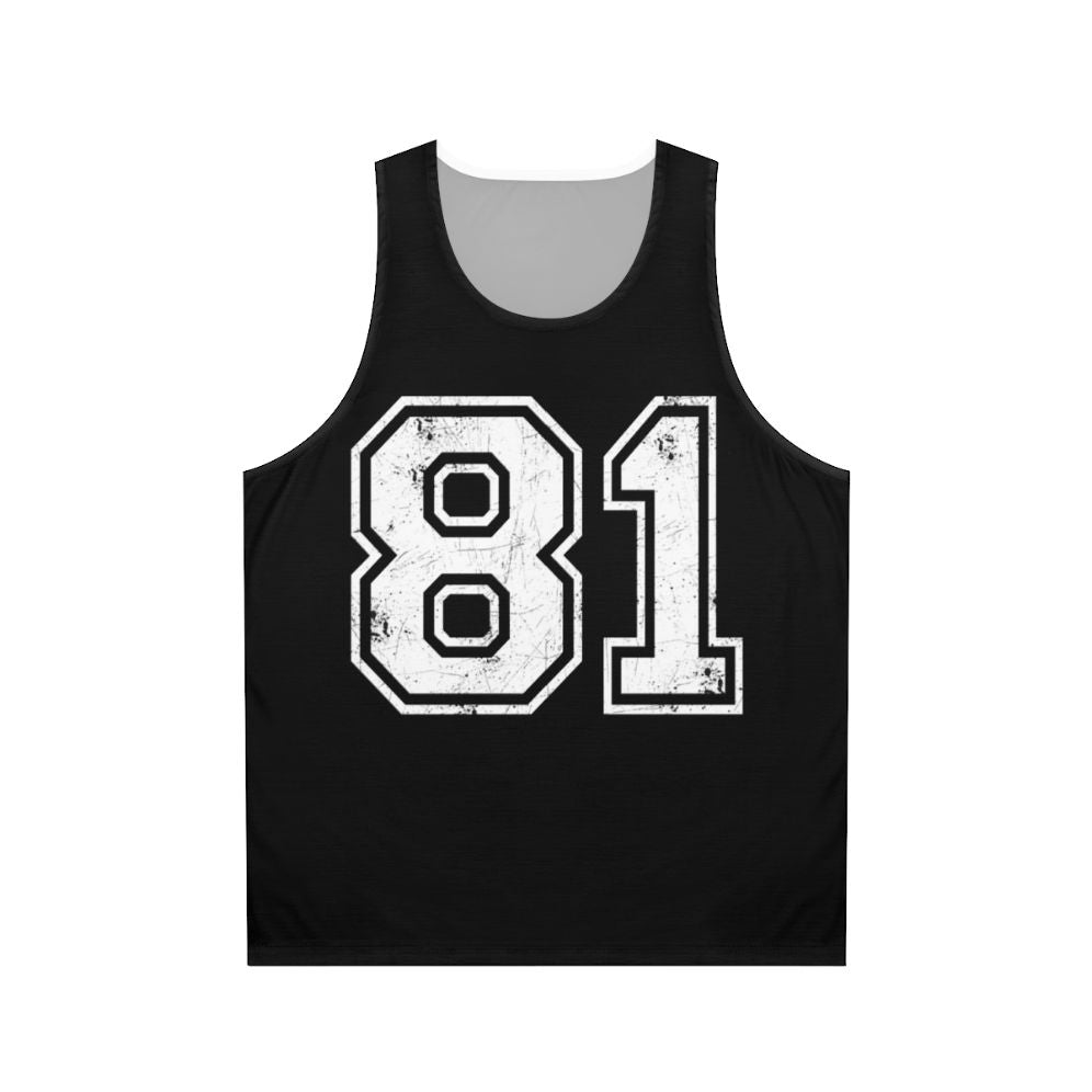 Sports Jersey Number 81 Unisex Tank Top