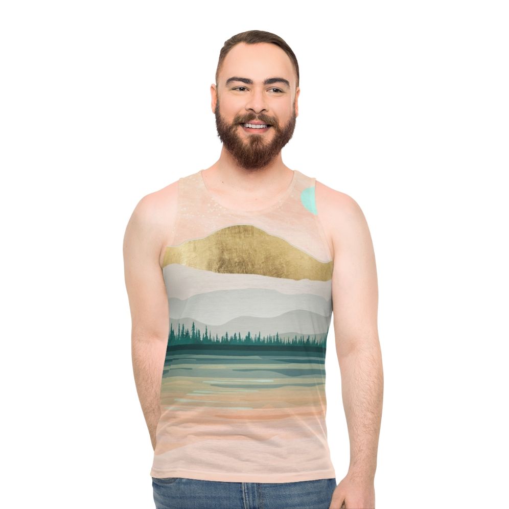 Spring Forest Lake Unisex Tank Top