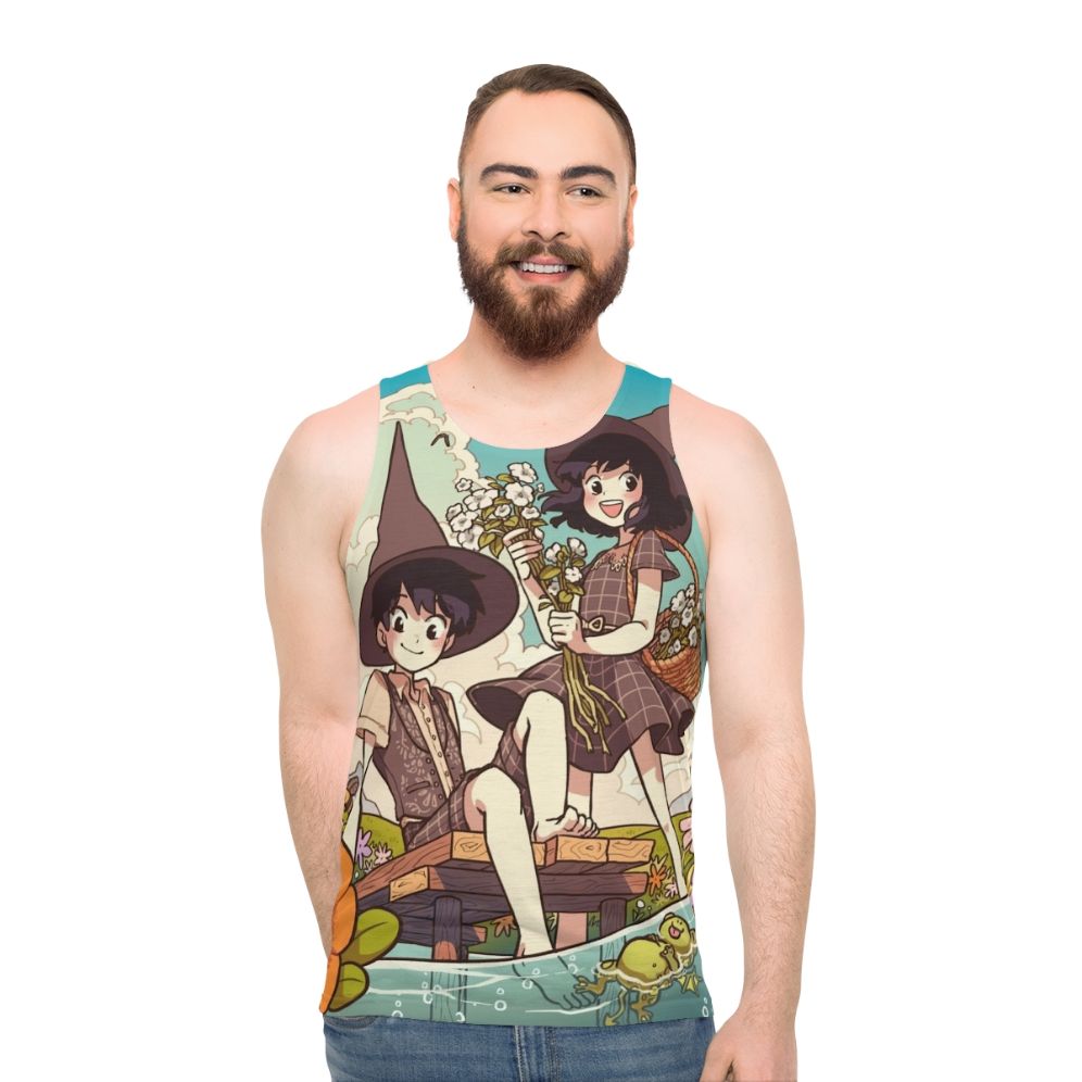 Wytte Twins Unisex Tank Top with Cute Witchy Design