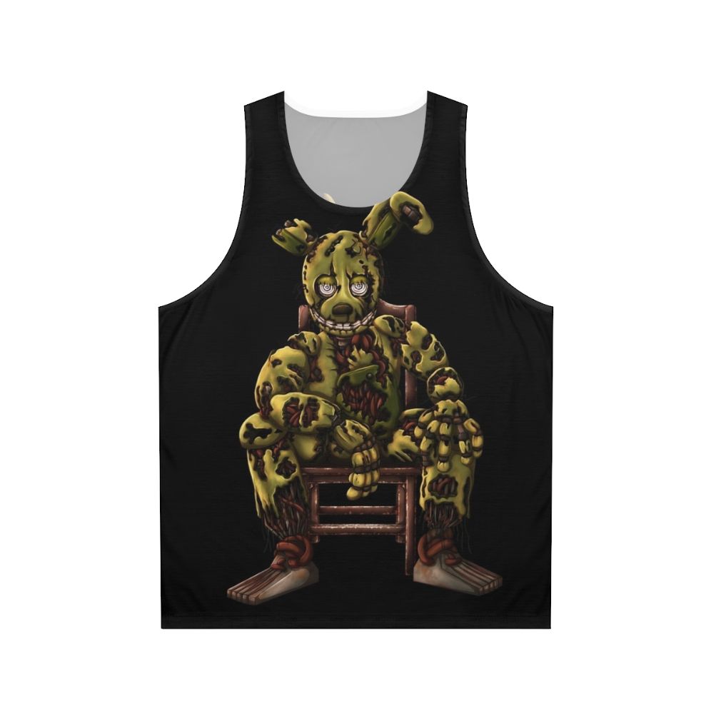 Springtrap animatronic from Five Nights at Freddy's 3 printed on a unisex tank top