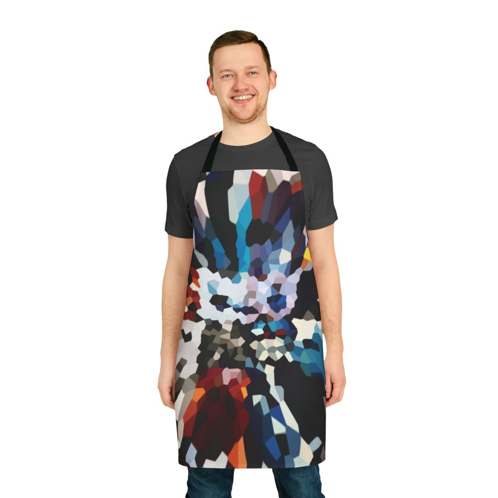 U2 Achtung Baby-inspired squares graphic apron