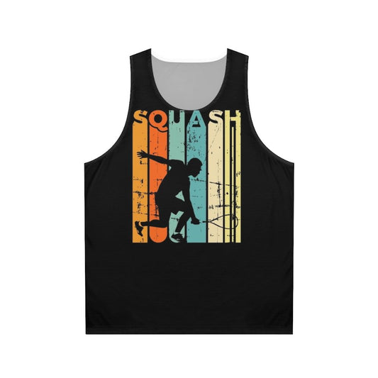 Squash and tennis player wearing a retro team unisex tank top