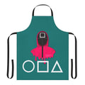 Squid Game Inspired Apron with Iconic Symbols and Imagery