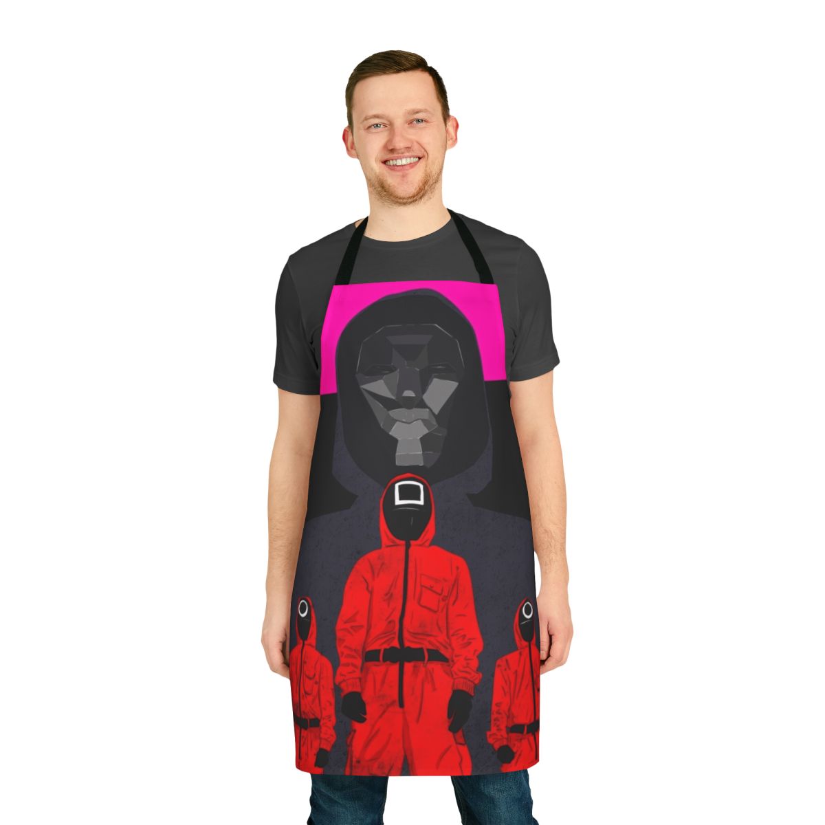 Apron with Squid Game inspired design