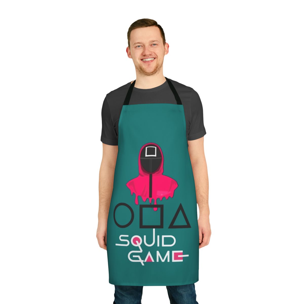 Squid Game Inspired Apron with Iconic Soldier Uniform Design