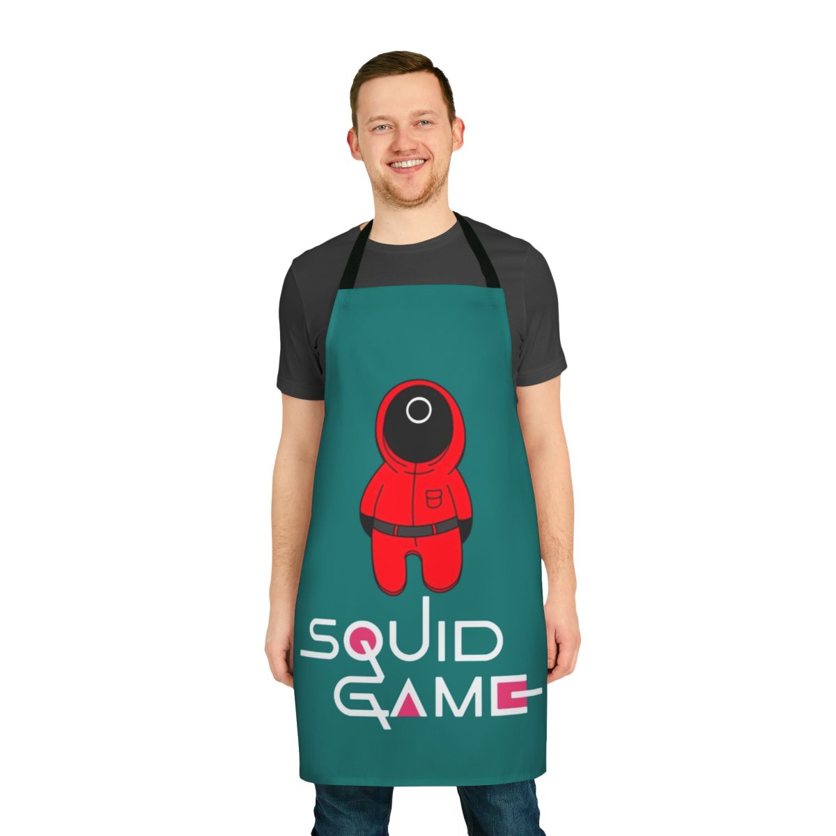 Squid Game Inspired Apron with Iconic Imagery and Motifs