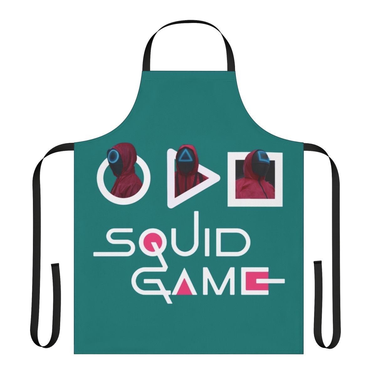 Squid Game Themed Apron with Iconic Pink Soldier Design