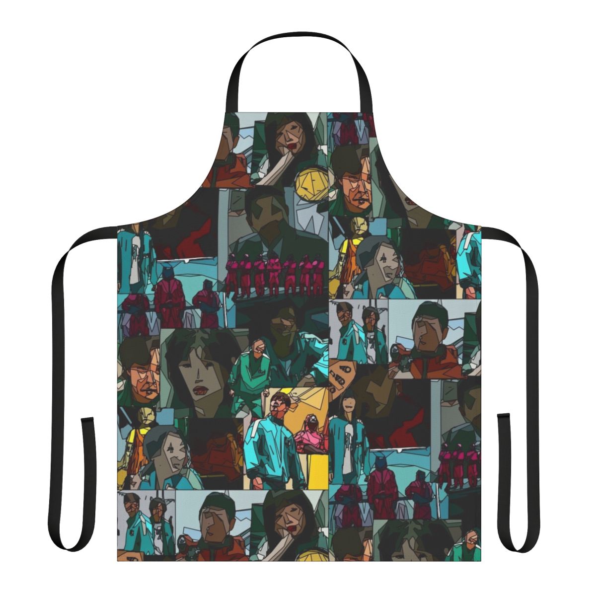 Squid Game inspired apron featuring a unique fan art design