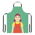 Squid Game Cosplay Apron with Red Light Green Light Doll