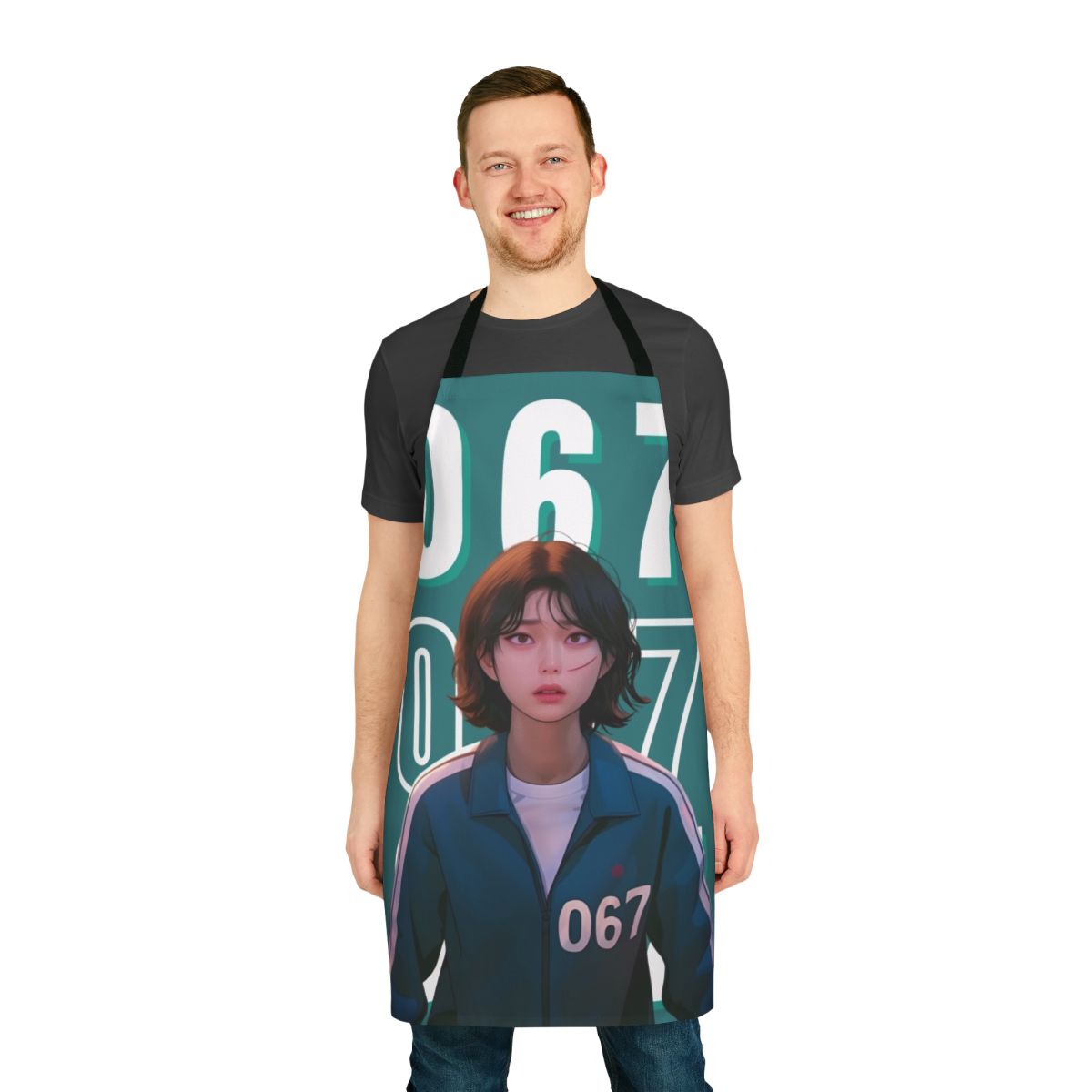 Squid Game Player 067 Kang Sae Byeok Themed Apron