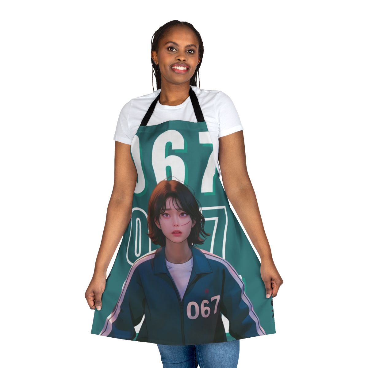 Squid Game Player 067 Kang Sae Byeok Themed Apron