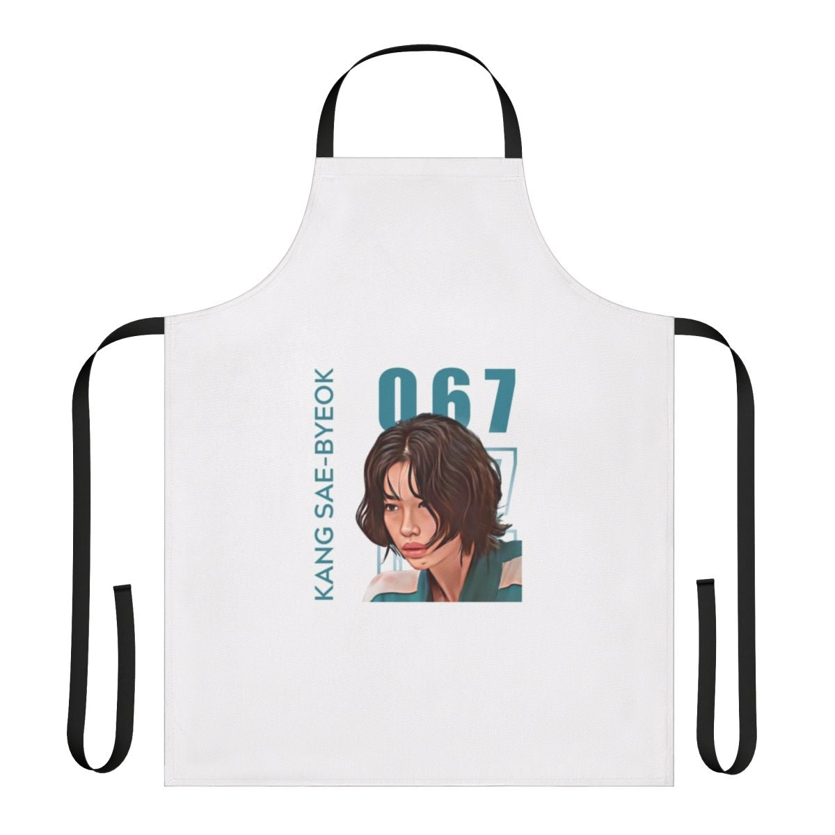 Apron featuring the character Sae Byeok from the Netflix series Squid Game