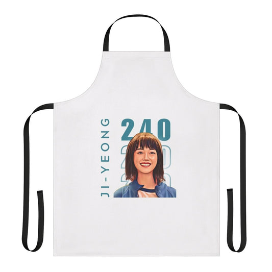 Squid Game Inspired Woman's Apron with Ji Yeong Design