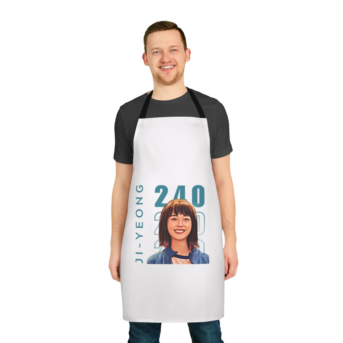 Squid Game Inspired Woman's Apron with Ji Yeong Design