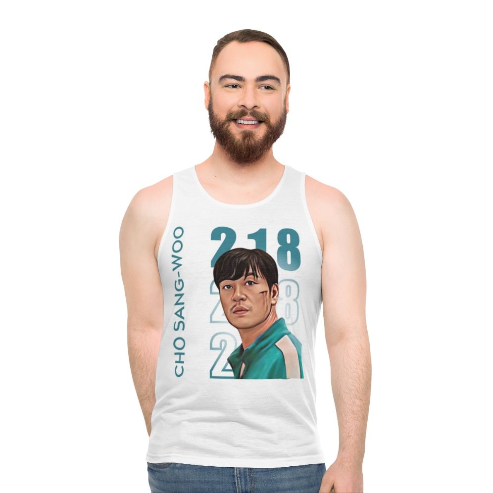 Squid Game Player 218 Cho Sang Woo Unisex Tank Top