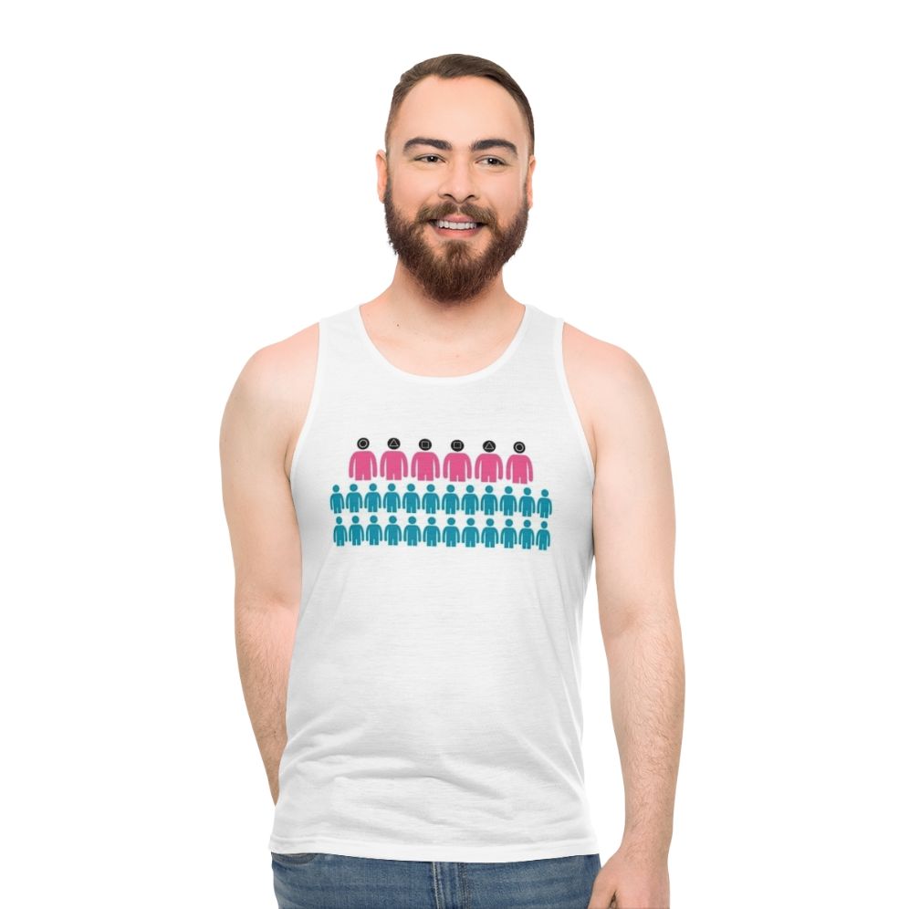 Squid Game Players Pink Unisex Tank Top