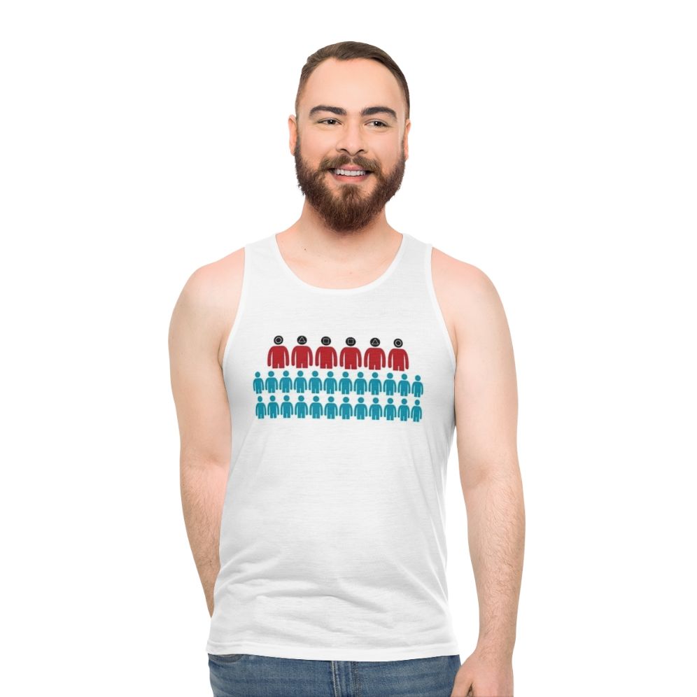 Squid Game Players Unisex Short Tank Top