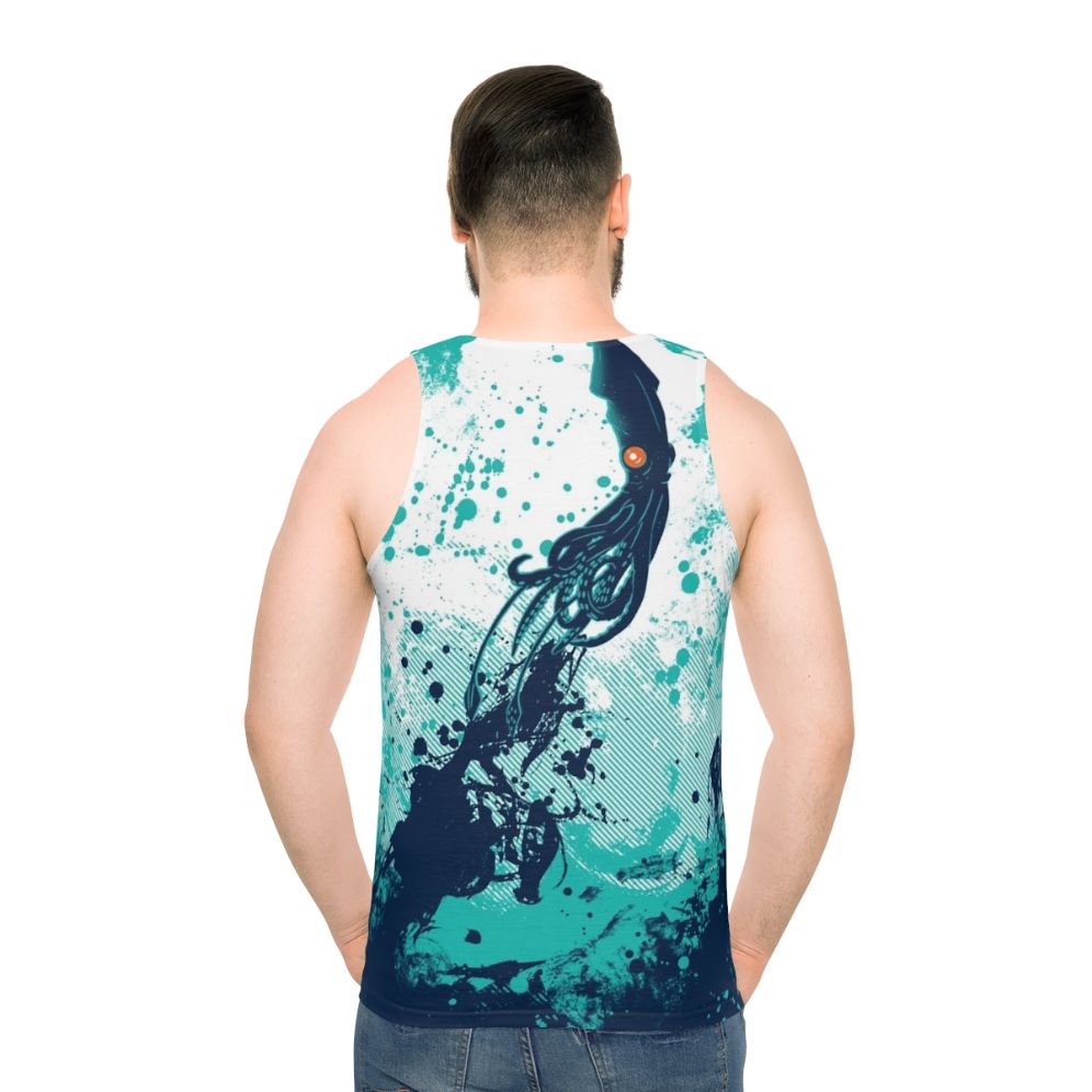 Squid Splash Unisex Tank Top in Water Color Design