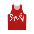 Squid unisex band tank top featuring music album and vinyl record artwork