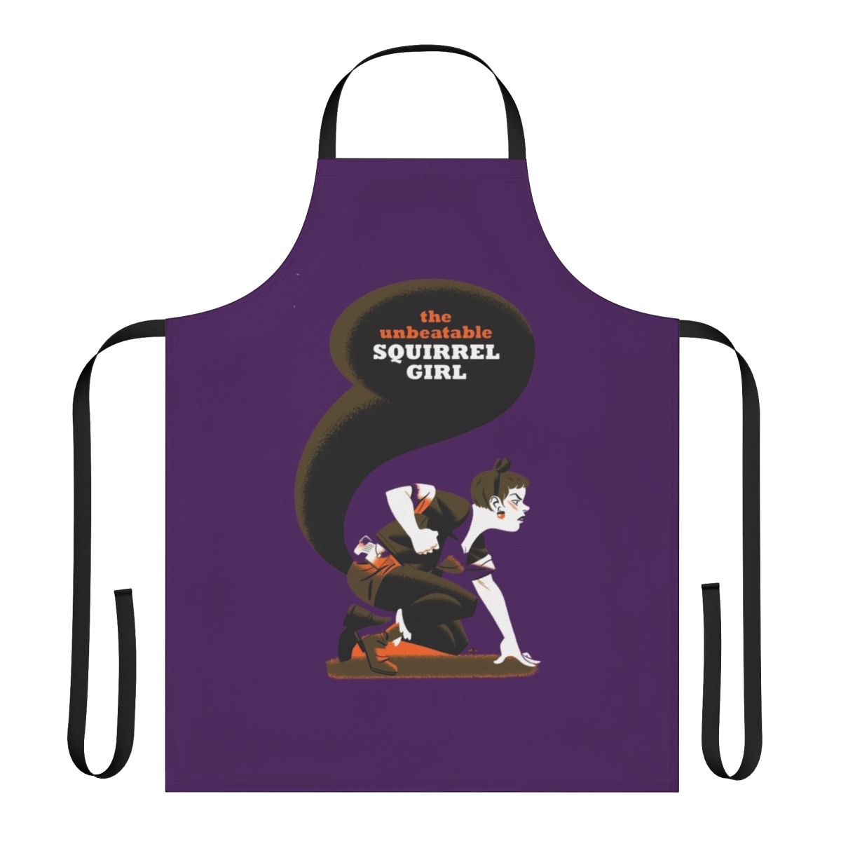 Squirrel inspired apron for kids with Marvel superhero design