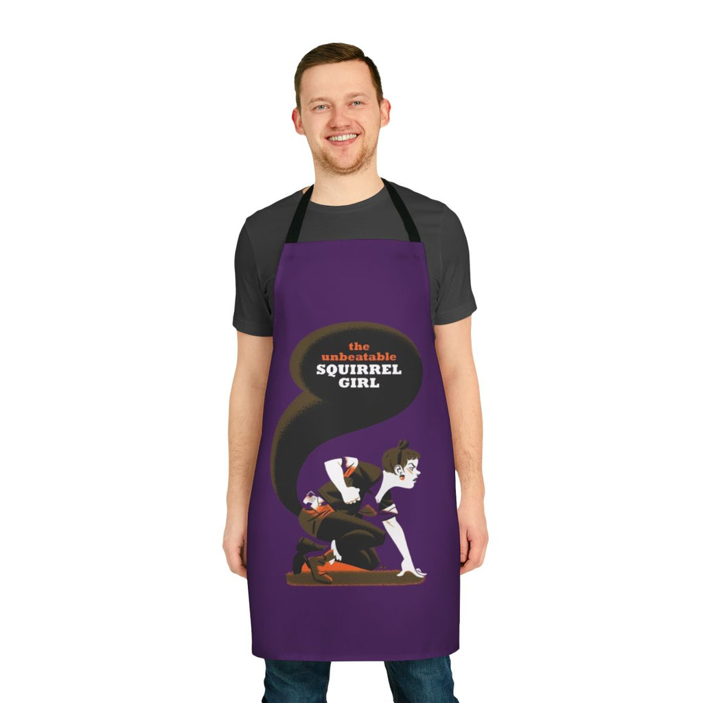 Squirrel inspired apron for kids with Marvel superhero design