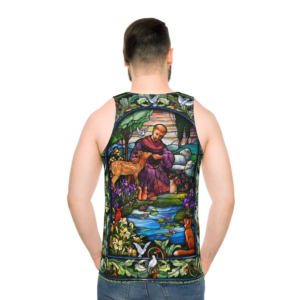 St Francis Stained Glass Unisex Tank Top