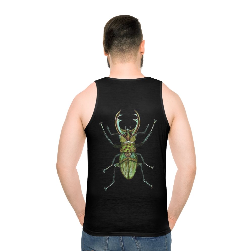 Stag beetle zentangle art tank top