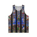 Stained Glass Church Window Unisex Tank Top