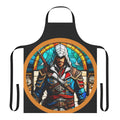 Stained glass-patterned apron featuring the character Edward Kenway from the Assassin's Creed video game series.