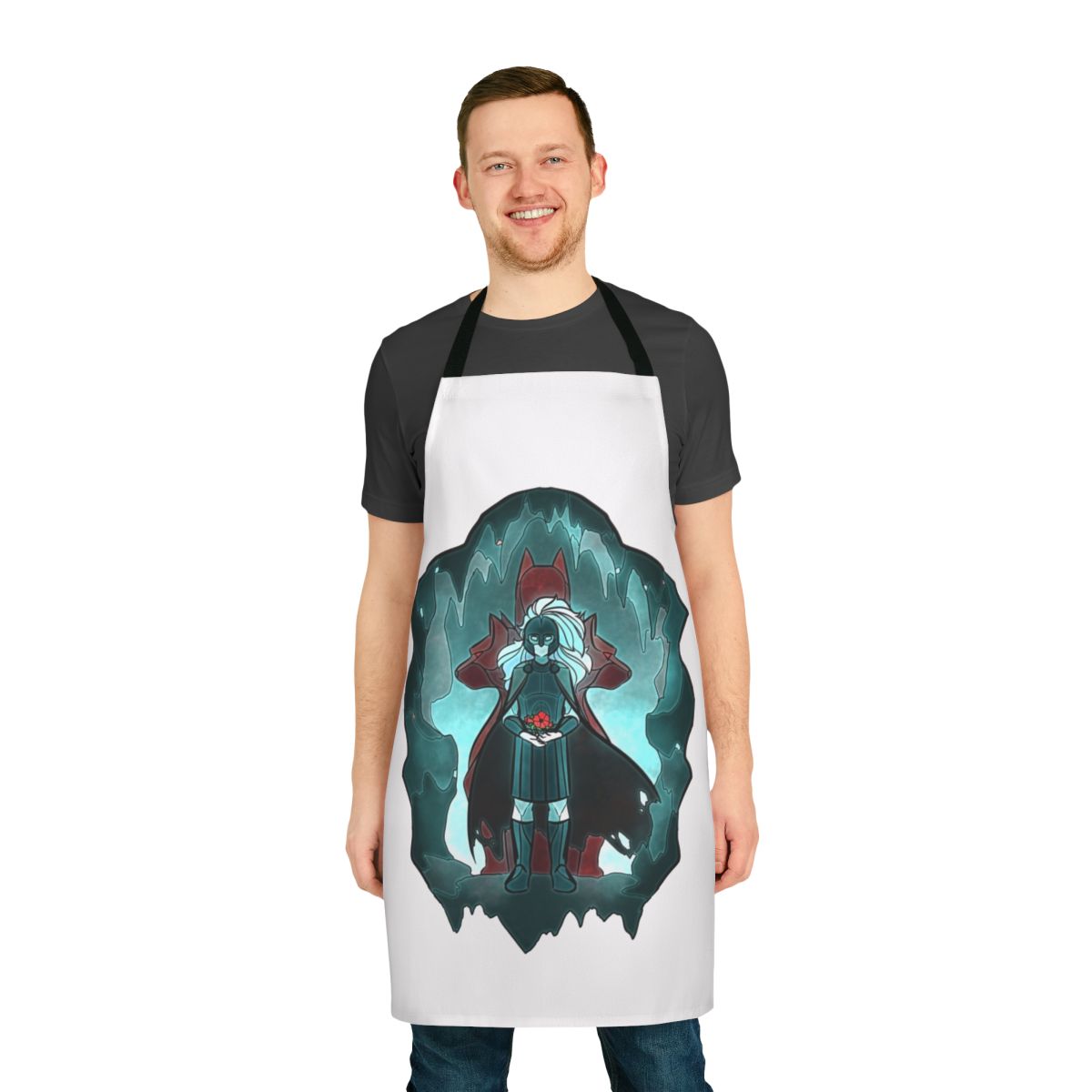 Stained glass-inspired Hades themed apron with Greek mythology design