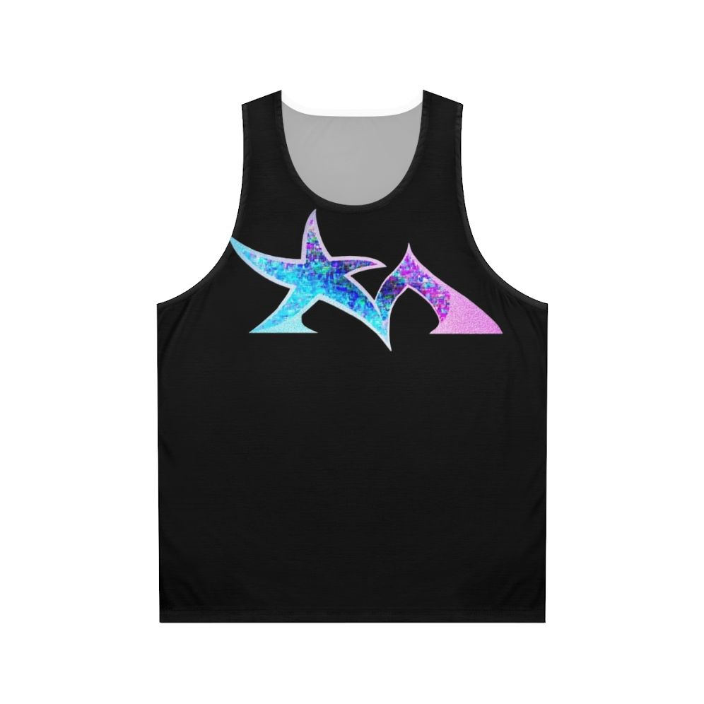 Unisex tank top featuring the Star Madman electronic music band logo