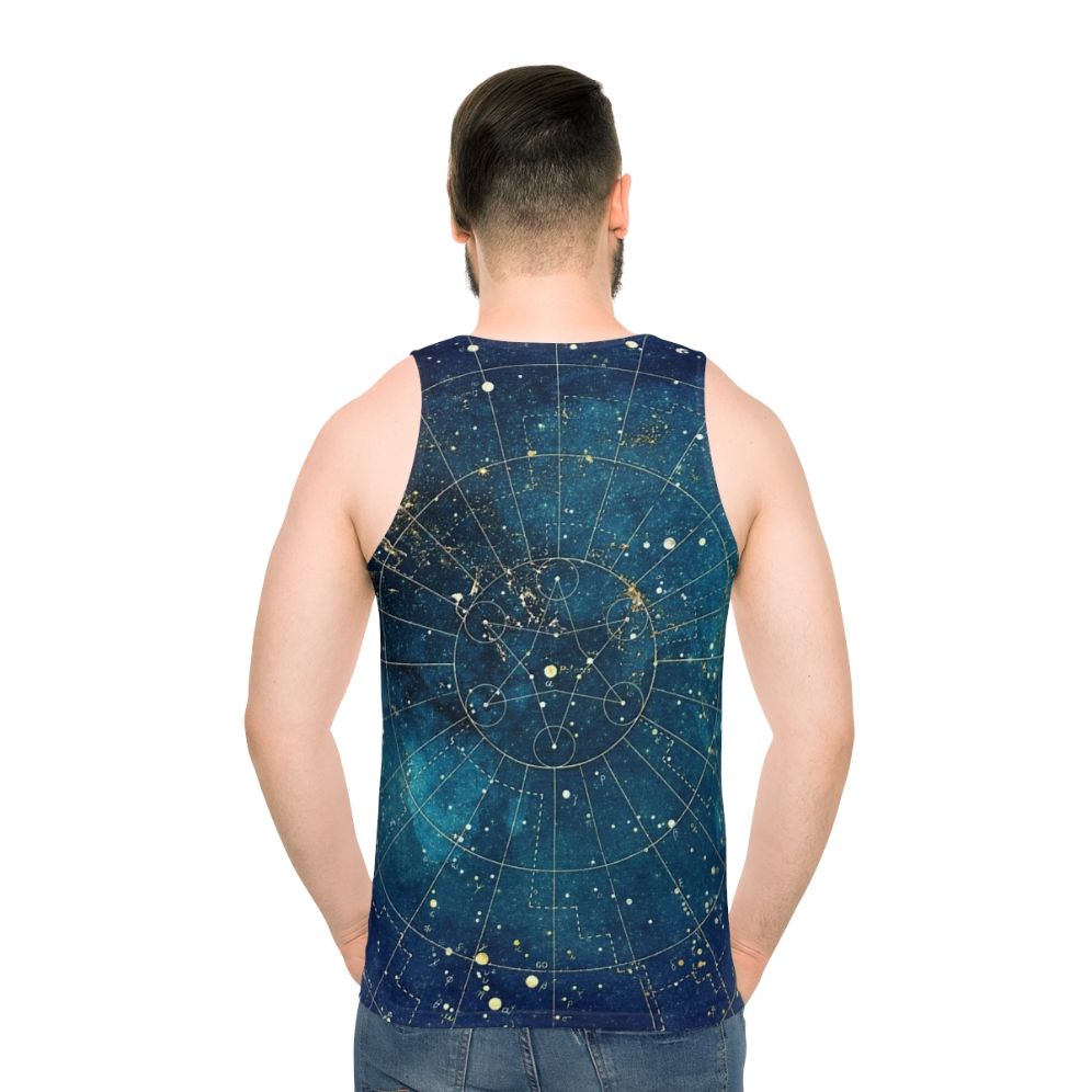 Unisex tank top with illuminating star map graphic