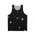 Unisex tank top with a star pattern design