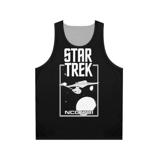 Star Trek Enterprise NCC-1701 Unisex Black & White Tank Top