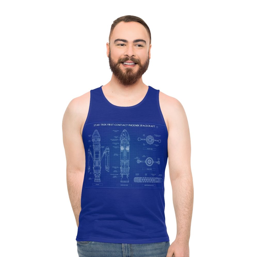 Star Trek First Contact Phoenix Spacecraft Unisex Tank Top