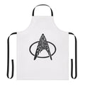 Star Trek-inspired black apron with "Space: The Final Frontier" design