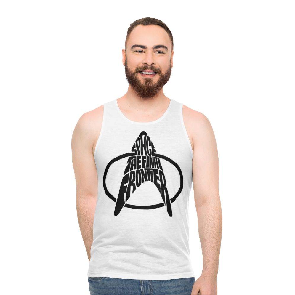 Star Trek Space the Final Frontier Unisex Black Tank Top