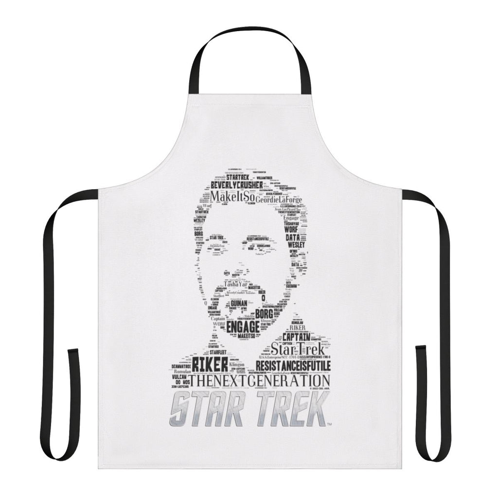 Star Trek The Next Generation inspired apron featuring William Riker wearing 2 pips