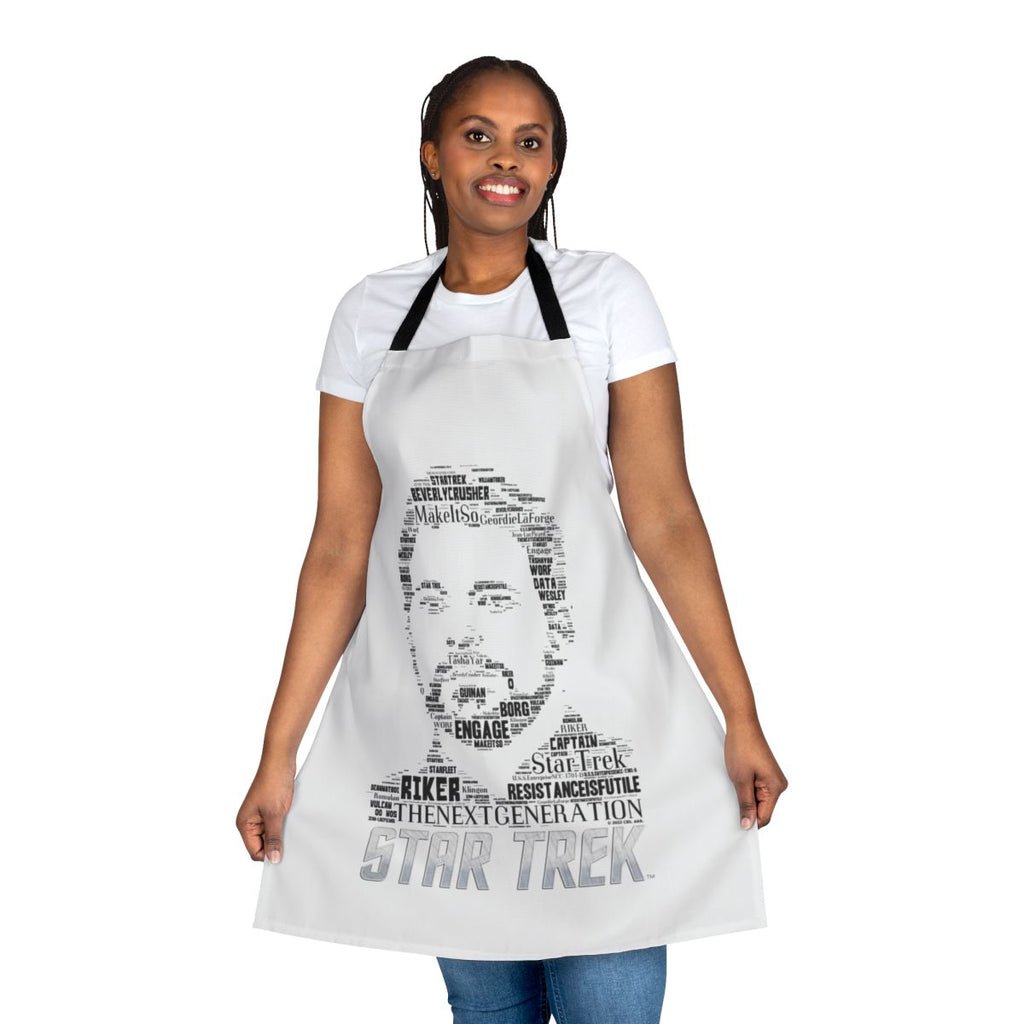 Star Trek The Next Generation inspired apron featuring William Riker wearing 2 pips