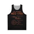 Star Trek USS Enterprise NCC-1701 Schematic Unisex Tank Top