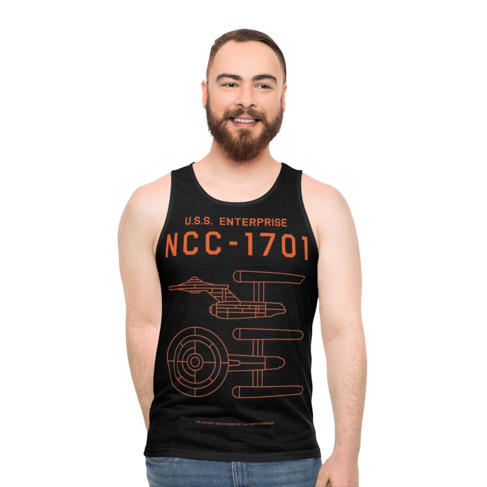 Star Trek USS Enterprise NCC-1701 Schematic Unisex Tank Top