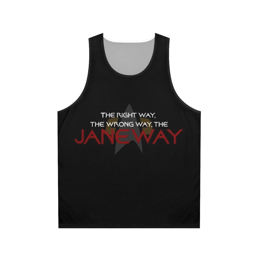 Star Trek Voyager Unisex Tank Top with Katherine Janeway