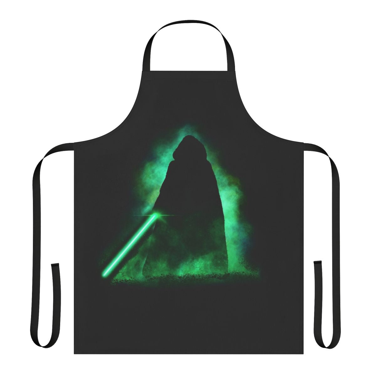 Star Wars inspired kitchen apron featuring designs of Luke Skywalker and Mandalorian