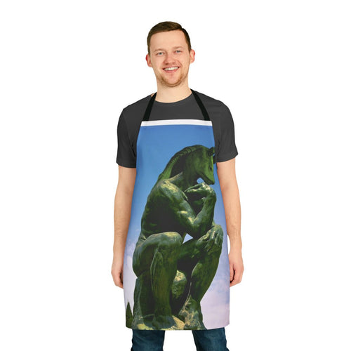 "Jar Jar Binks-themed apron with a humorous design for Star Wars fans"