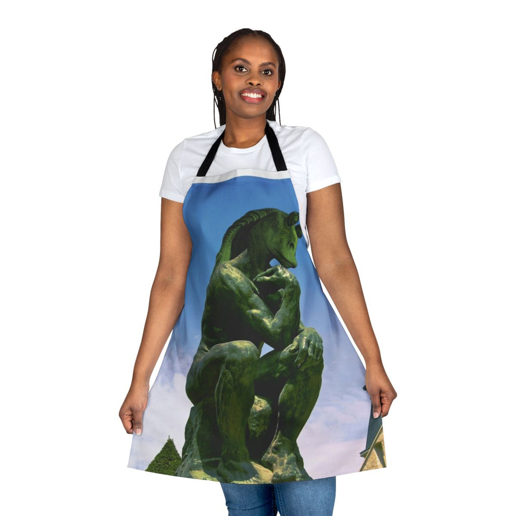 "Jar Jar Binks-themed apron with a humorous design for Star Wars fans"